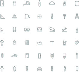 教材道具アイコンセットカラーシャドウ