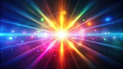 Colorful lens flares creating a stunning visual display, beauty, vibrant, bright, light, sun, photography, abstract