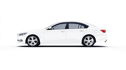 Obraz premium Sleek White Sedan Model