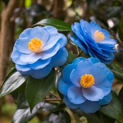 blue hydrangea flower with beautiful views