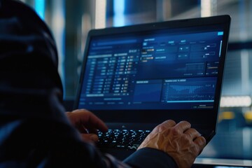 Advanced IT Services and Real-Time Cybersecurity Monitoring on Laptop