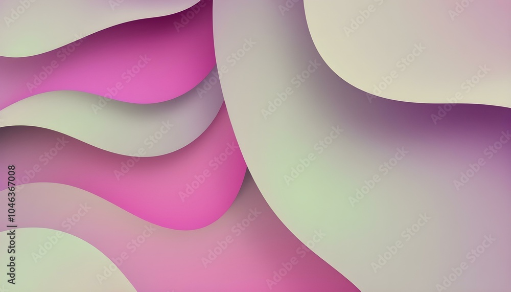 Poster abstract background with smooth waves in pink and magenta tones. elegant geometric banner background