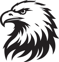 Obraz premium Eagle head Silhouette on white background