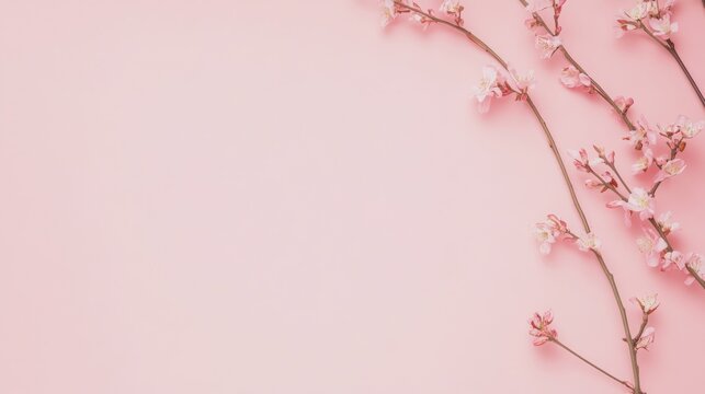 Photo of, Light pink background with tranquil vibes for design, banner template