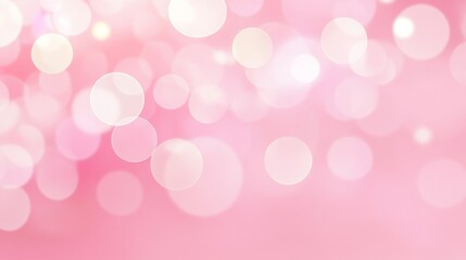 Photo of, Pale pink background with blurred circles for design, banner template