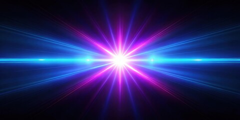 Obraz premium Shiny blue and purple laser beam lights overlay background, shiny, blue, purple, laser beam, lights, overlay, background