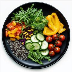 Healthy and Vibrant Fresh Vegetables with Quinoa for a Nutritious Meal