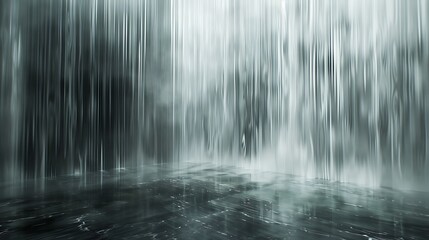 Angular Line Radiation with Cascading Water and Spiraling Forms