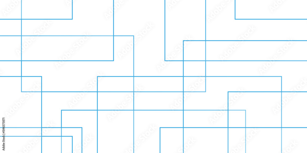 Poster Abstract white blue and green vector blueprint background with modern design. Vector futuristic architecture concept with digital geometric connection lines	
