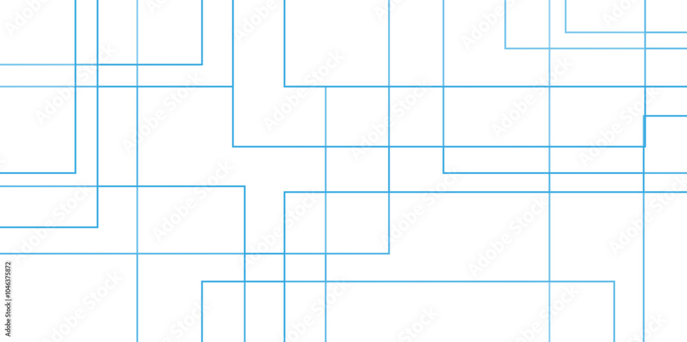 Poster Abstract white blue and green vector blueprint background with modern design. Vector futuristic architecture concept with digital geometric connection lines	