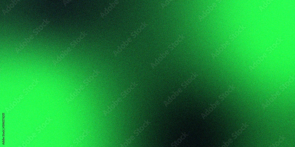 Poster Abstract luxury gradient with Glowing green grainy texture. Textured with rough grain, noise, and bright spots. Green & Blue dark grainy gradient noise glowing texture ombre effect.