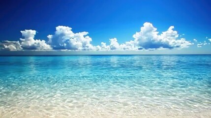 Obraz premium Azure Horizon: Sky Meets Sea in High-Definition