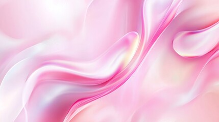 Obraz premium Photo of, Pink background with abstract fluid shapes and liquid textures for design, banner template