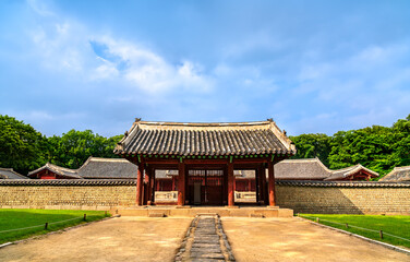 Jongmyo Shrine a Confucian royal ancestral shrine, UNESCO world heritage in Seoul, South Korea