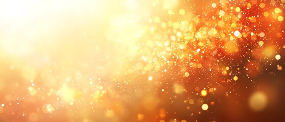 Golden bokeh lights on a soft gradient background