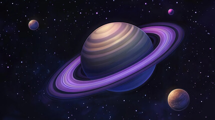 Cartoon style colorful planet