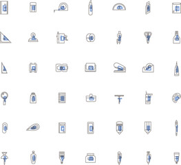 教材道具アイコンセットアウトライン