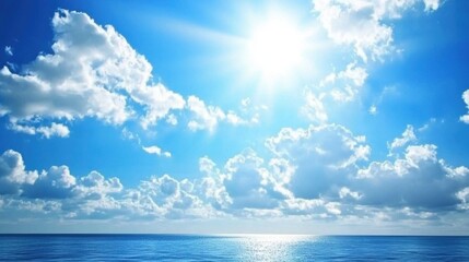 Obraz premium Azure Horizon: Sky Meets Sea in High-Definition