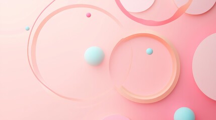 Photo of, Pink background with abstract geometric shapes and vibrant gradients for design, banner template