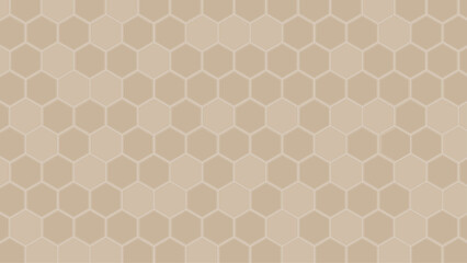 Geometric pattern. Plain hexagon net with inner solid cells. Large hexagon shapes. Seamless vector illustration.