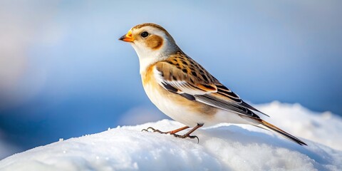 Delicate Snow Bunting Bird and Entrepreneurship Thin Line  for Business Innovation and Startup Ideas