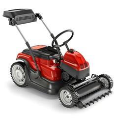 Fototapeta premium Lawn mower isolated on white background