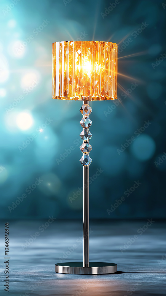 Poster elegant crystal lamp illuminating modern spaces with a touch of luxury and warmth