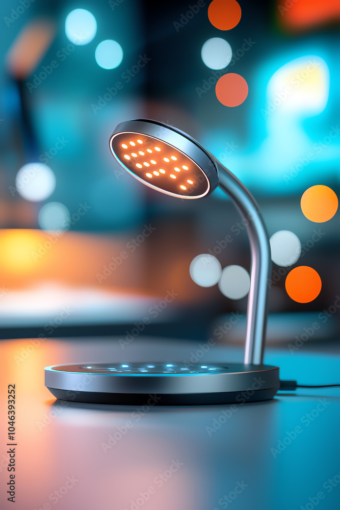 Poster innovative desk lamp design with modern aesthetics and led functionality for optimal workspace light