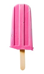 Pink popsicle isolated on white background