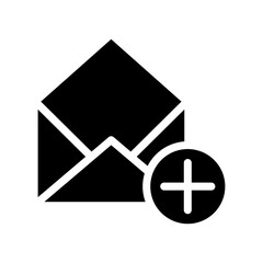 Add Mail Icon Vector Symbol Design Illustration