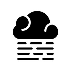 Cloudy Moon Icon Vector Symbol Design Illustration