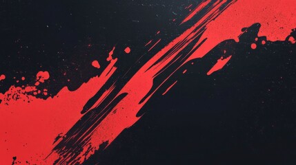 This captivating composition showcases jagged shapes in deep black and bold red, creating a vibrant contrast. The central area invites clean text placement, enhancing its modern minimalistic appeal.