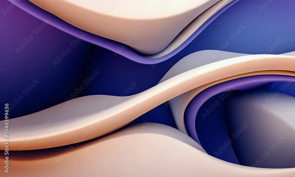 Poster abstract fluid iridescent holographic neon curved wave in motion colorful background 3d render. grad