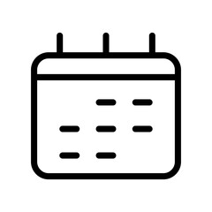 Calendar Icon Vector Symbol Design Illustration