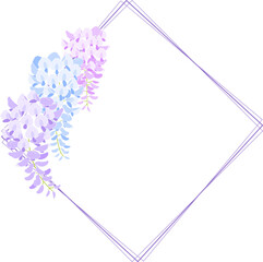 Fototapeta premium 藤の花のベクター素材イラスト