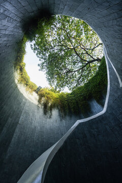 Spiral staircase at Fort Canning Park, Singapore