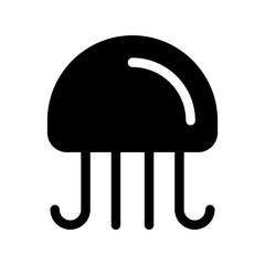 Jellyfish Icon Vector Symbol Design Illustration
