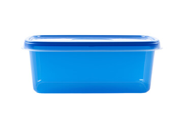 Vibrant Blue Plastic Storage Container with Lid