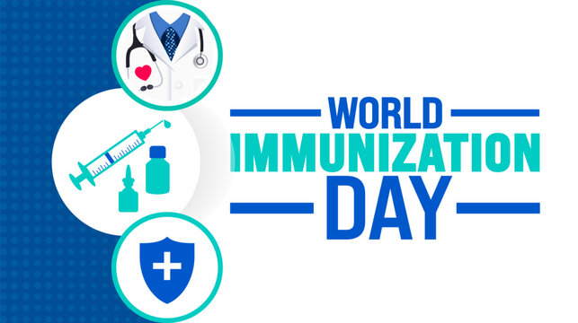 World Immunization Day background or banner design template is observed every year in November. Holiday concept. Template for card, poster, placard, template.