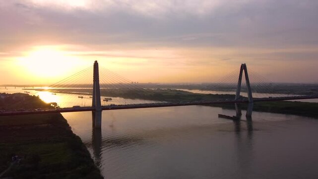 Drone Vietnam - Nhat Tan Bridge - Sunset