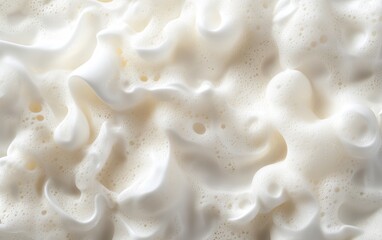 Foam Texture: Soft, fluffy foam creating a sea of interconnected bubbles with smooth, rounded shapes. 
