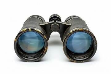 Binoculars on white background