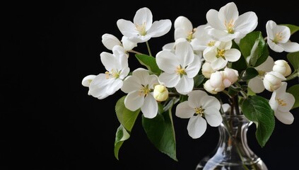 White Apple Blossoms in a Vase