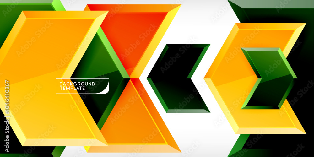 Aufkleber vector 3d arrow techno design template
