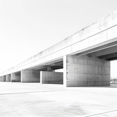 Obraz premium White minimal architecture building background empty