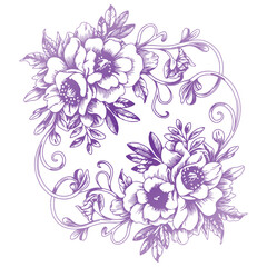 Fototapeta premium Blooming Grace: An Exquisite Floral Composition