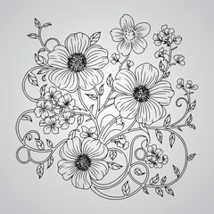 Floral Beauty Intertwined with Intricate Design