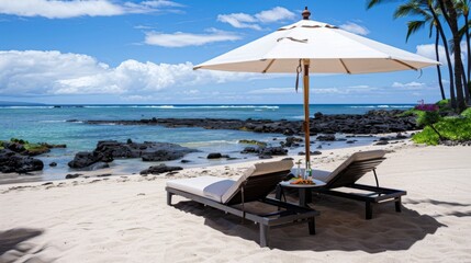 Naklejka premium The beach, the gentle embrace of time.