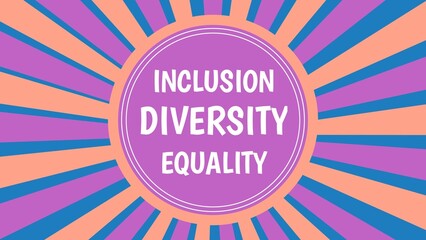 Diversity, inclusion and equality concept graphic web banner design illustration 