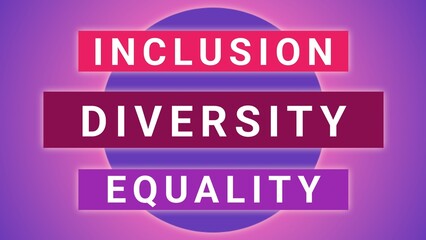 Diversity, inclusion and equality concept graphic web banner design illustration 